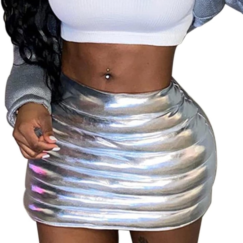 Mini puffer skirt